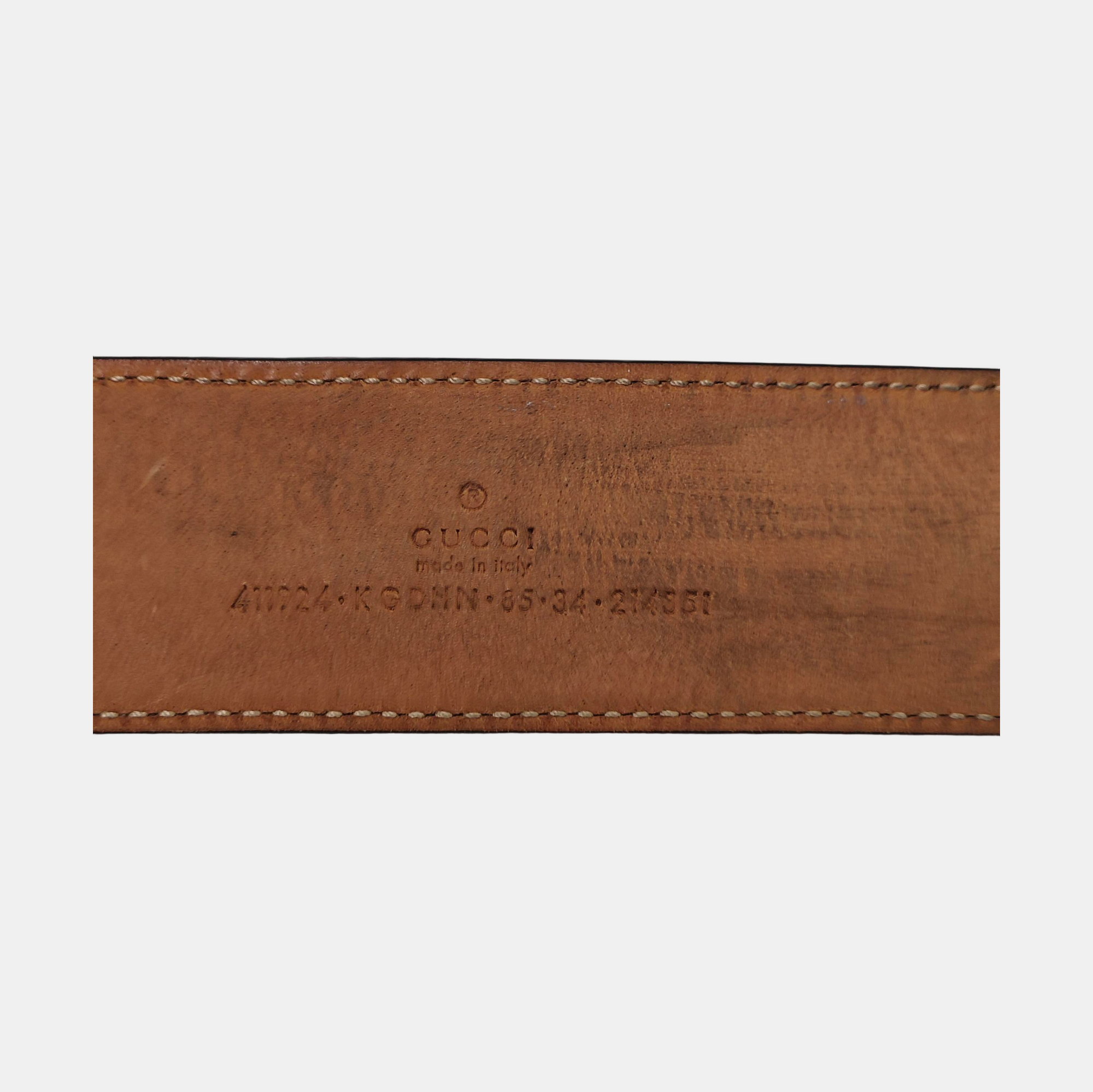 Leather Belt Beige