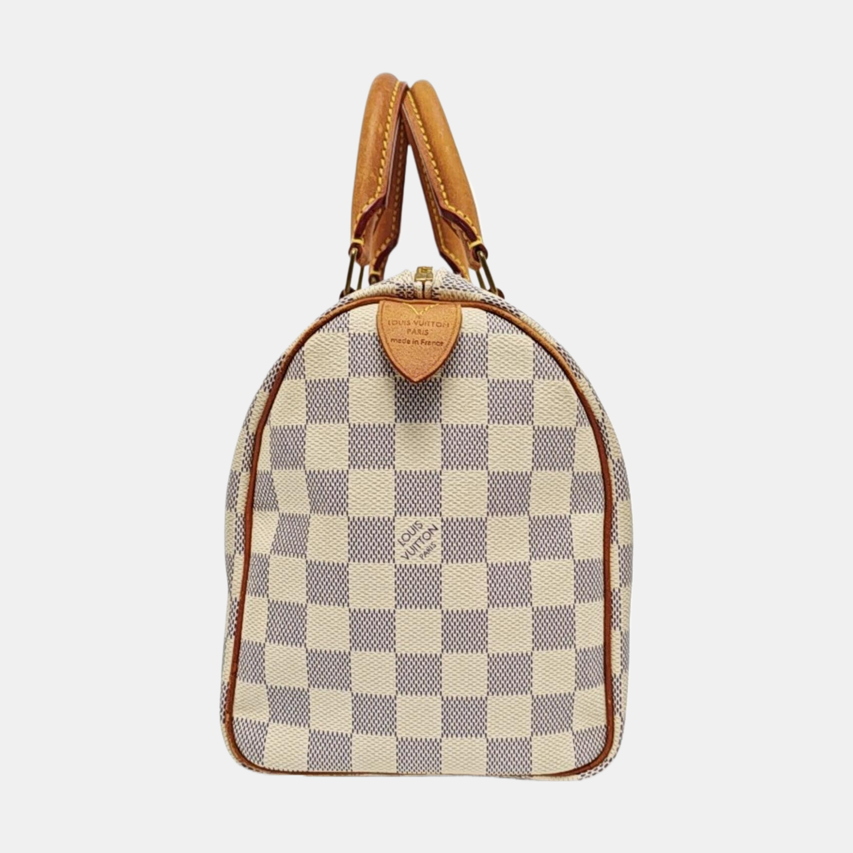 SPEEDY 25 Damier Azur Coated Canvas White