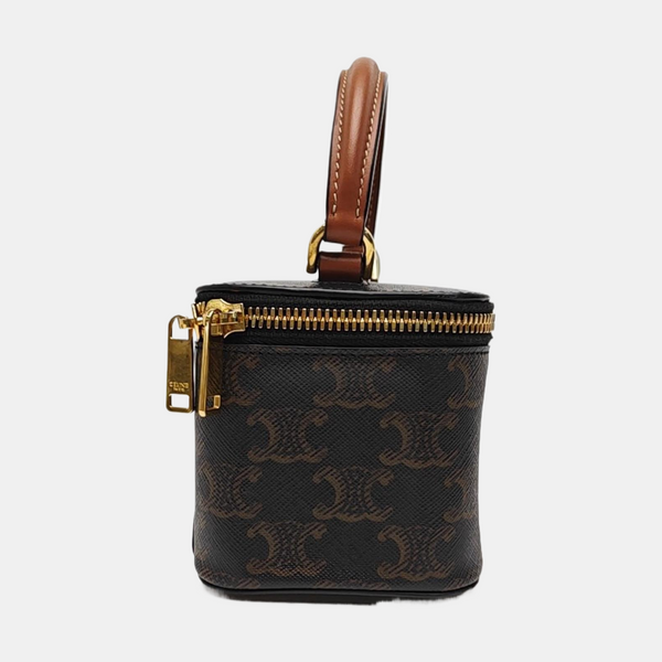 Coated Canvas Shoulder Bag Black