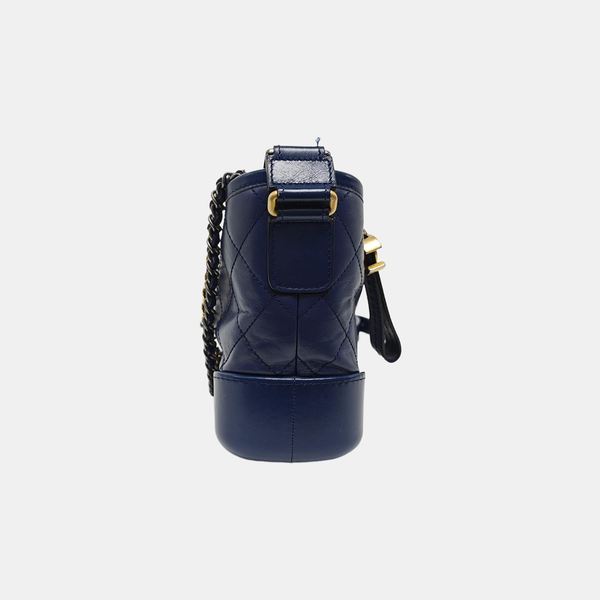 Authenticated pre-owned  GABRIELLE Small Quilted Calfskin Blue - Shoulder Bag at Looply