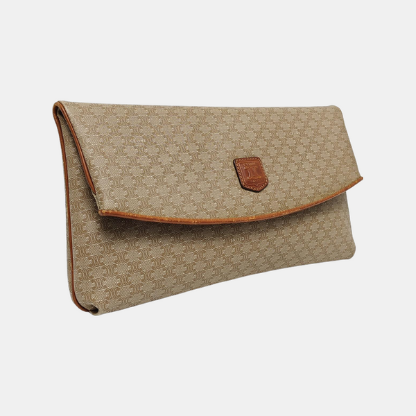 MACADAM CLUTCHES Coated Canvas Beige