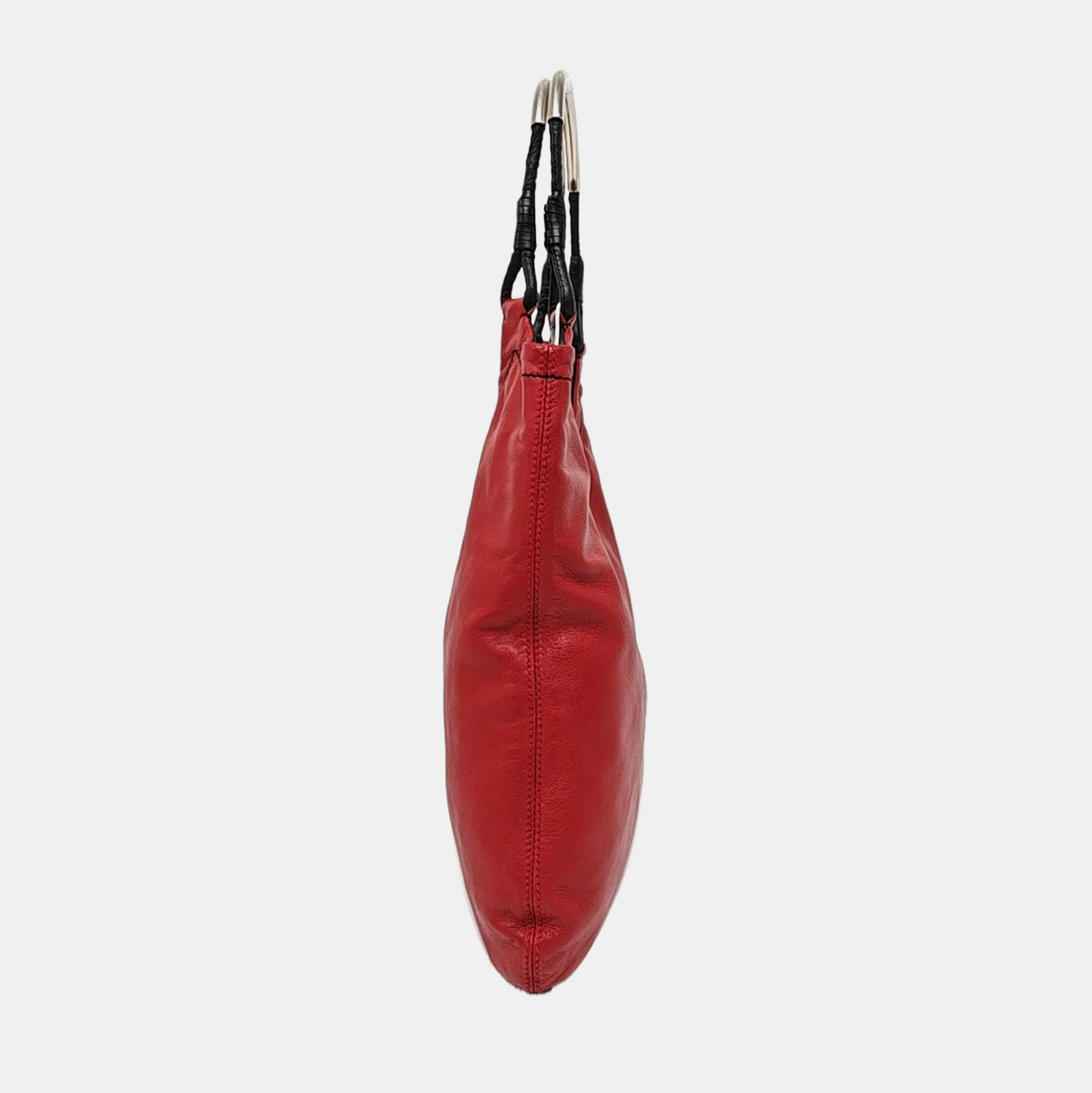 Lambskin Top Handle Bag Red