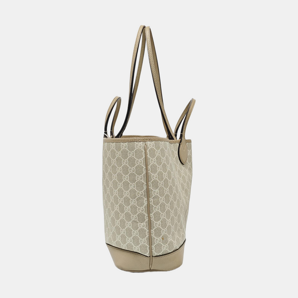 Ophidia Medium Monogram Coated Canvas Beige