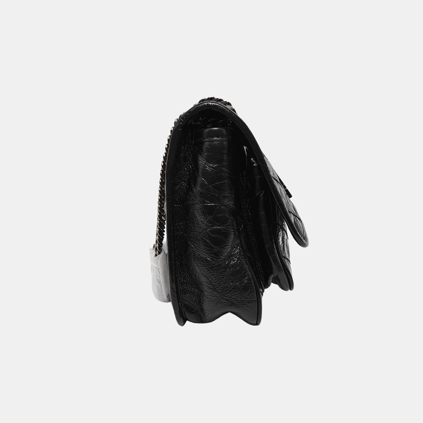 NIKI Small Chevron Calfskin Black