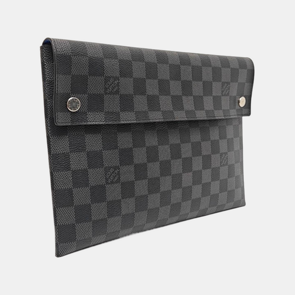 ALPHA Damier Graphite Coated Canvas Gray
