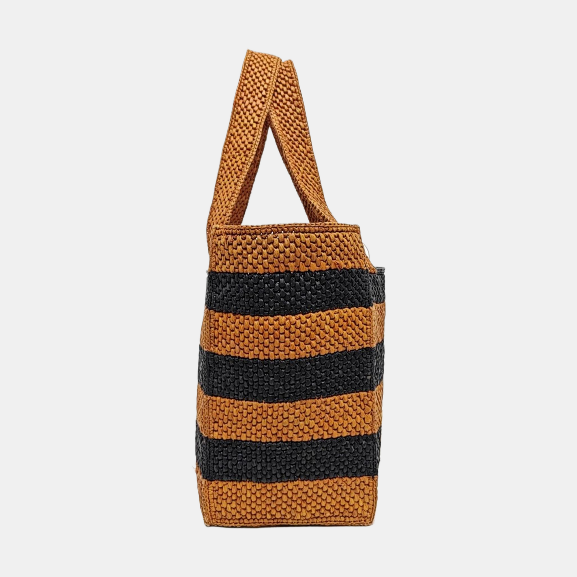 Font Tote Straw Brown