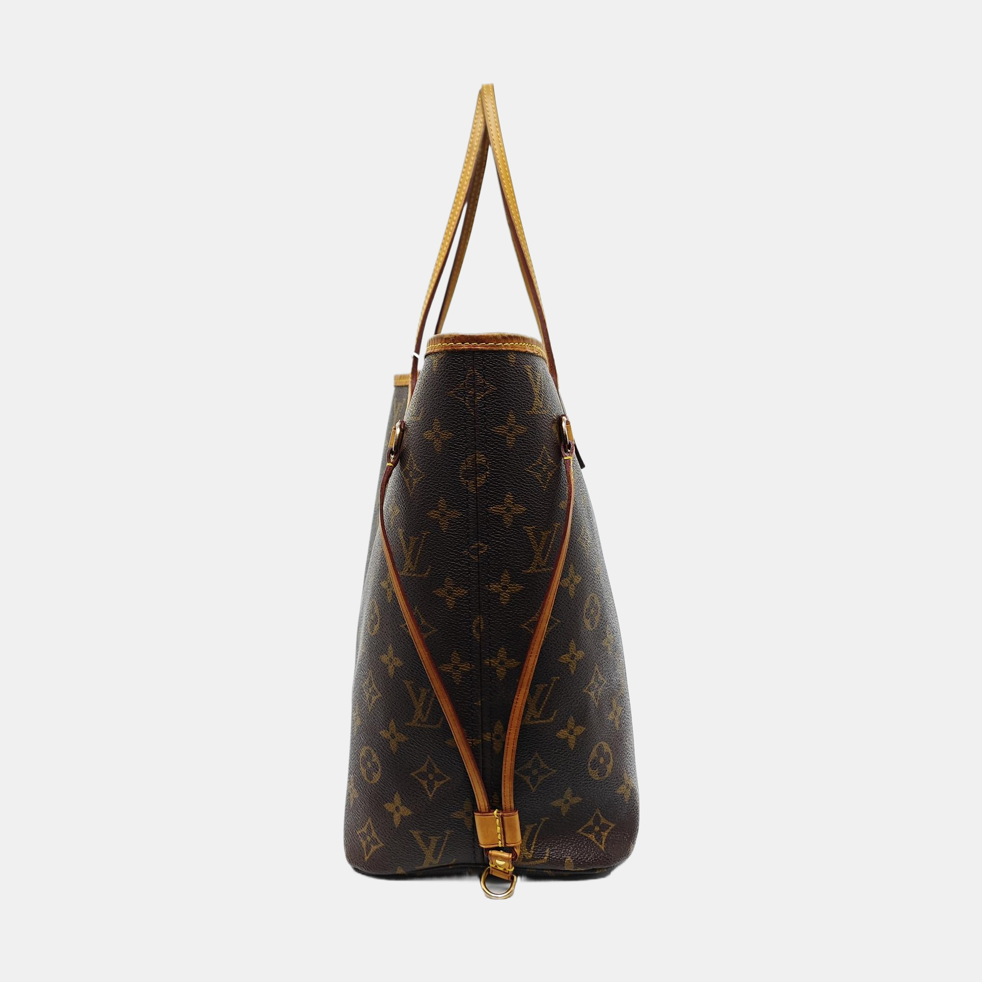 NEVERFULL MM Monogram Coated Canvas Brown