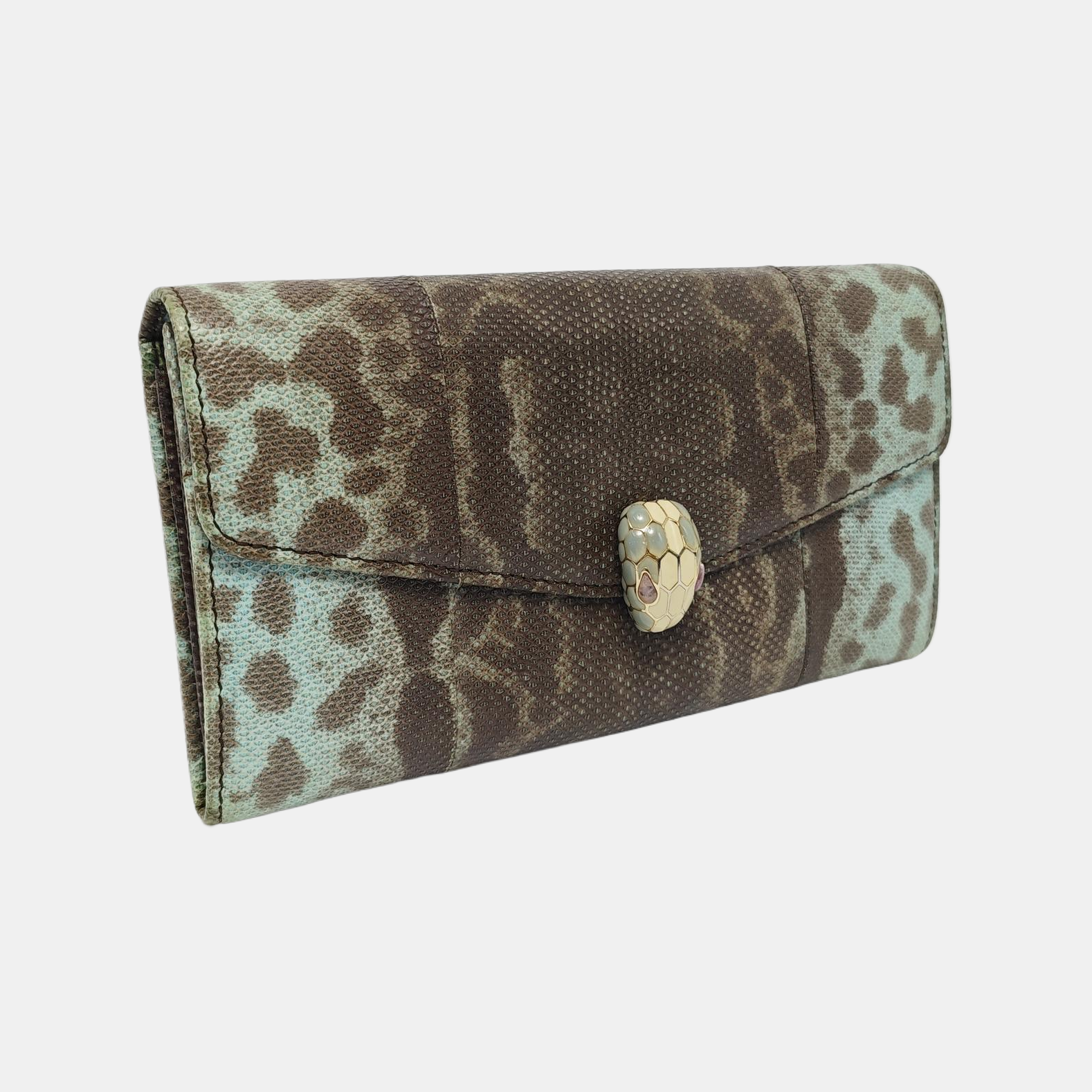 SERPENTI FOREVER Calfskin Brown Wallet