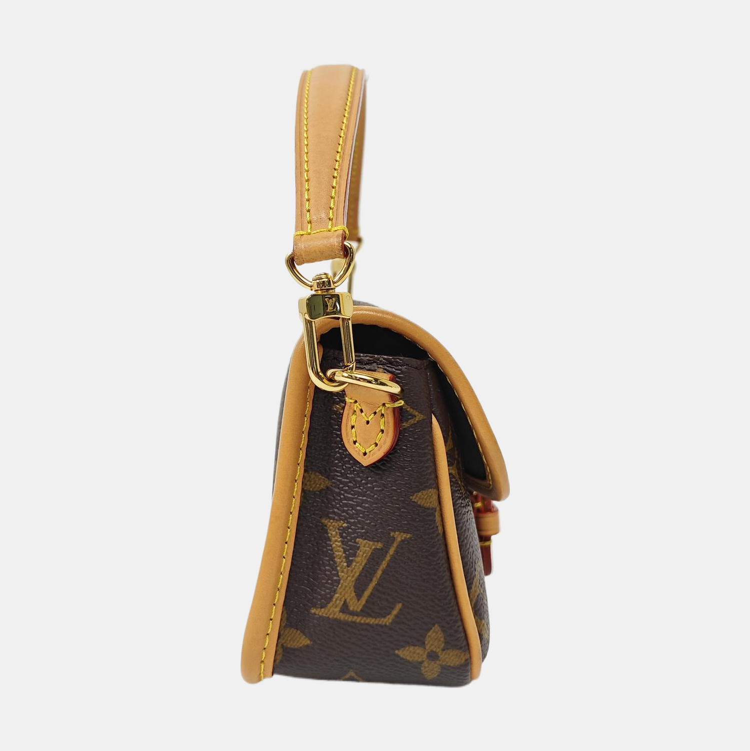 DIANE Nano Monogram Coated Canvas Brown