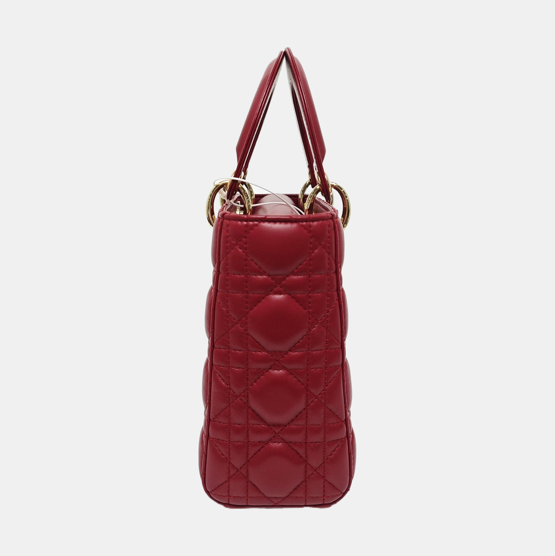 Lady Dior Small Cannage Lambskin Red