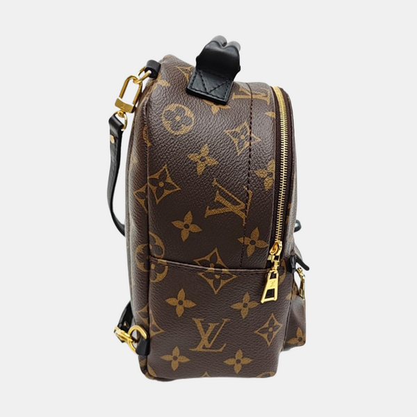 PALM SPRINGS Mini Monogram Coated Canvas Brown