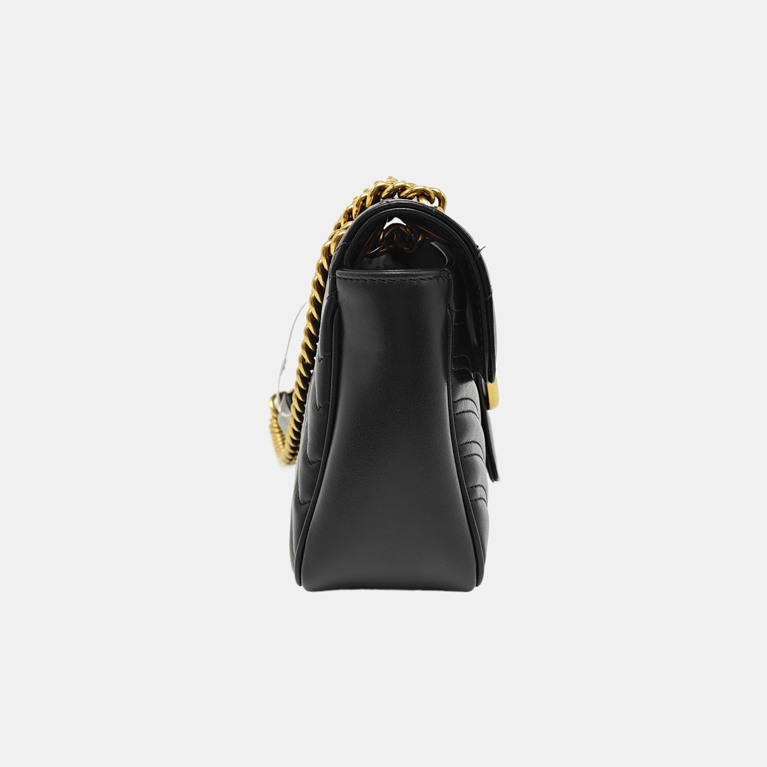 GG Marmont Medium Quilted Calfskin Black
