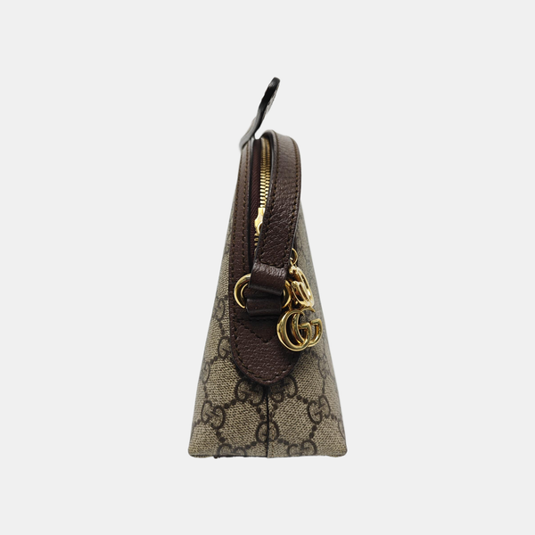 Ophidia Small Monogram Coated Canvas Beige