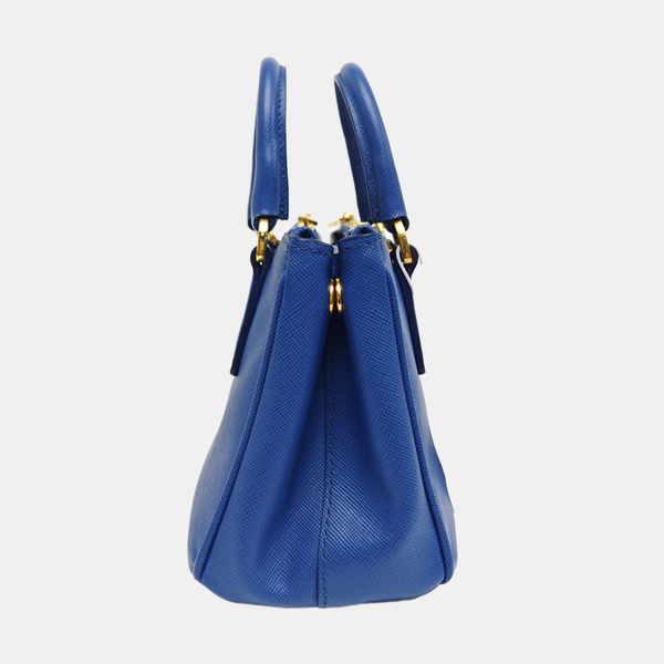 Galleria Super Mini Saffiano Calfskin Blue