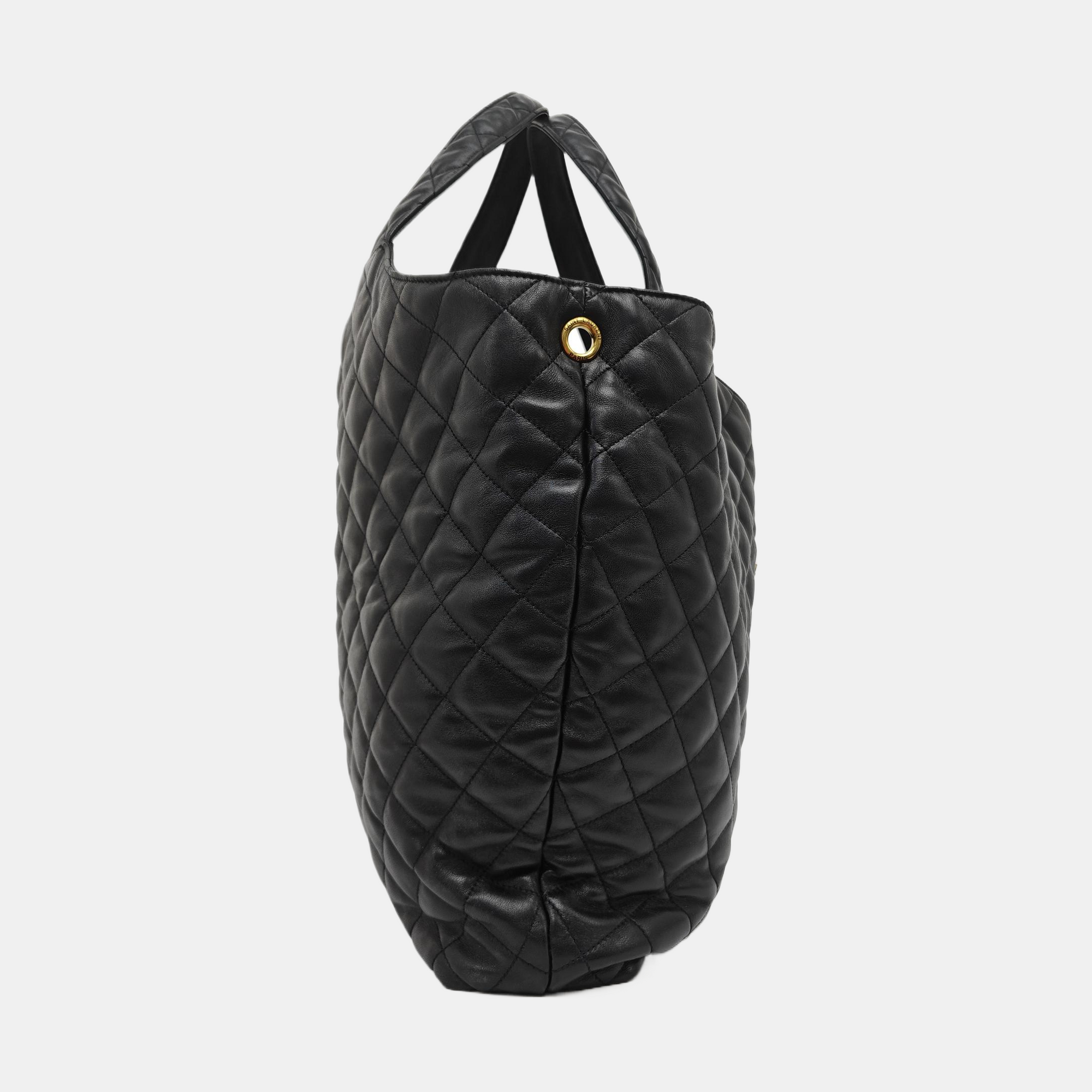 ICARE Extra Large Quilted Lambskin Black