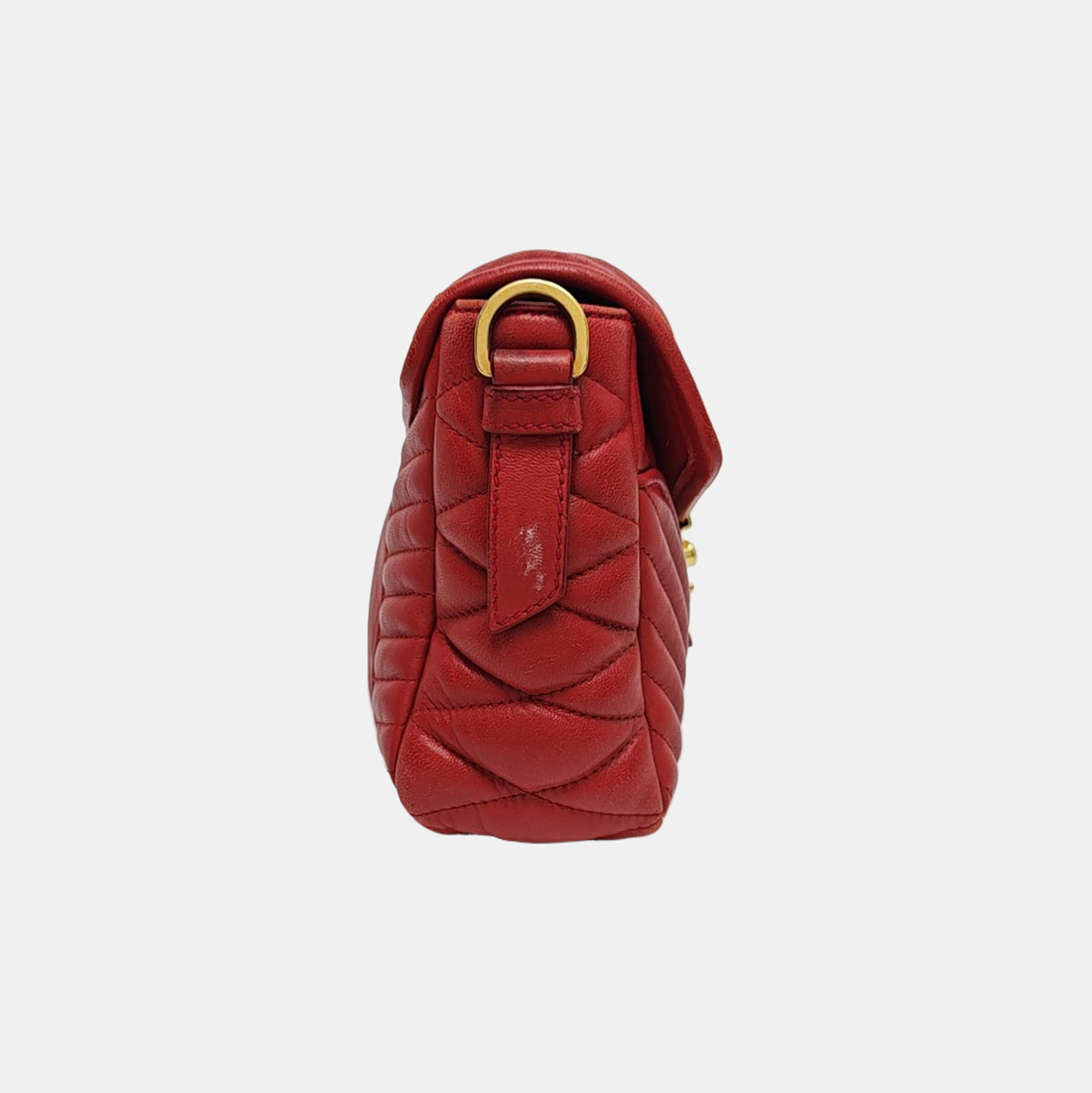 Miu Confidential Quilted Lambskin Red