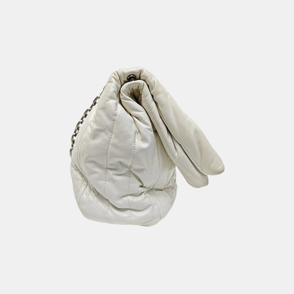 BB Quilted Calfskin White