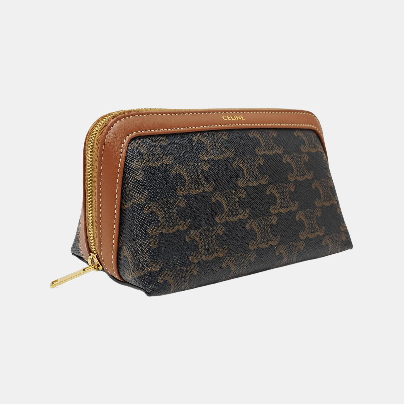 TRIOMPHE CANVAS Mini Coated Canvas Brown