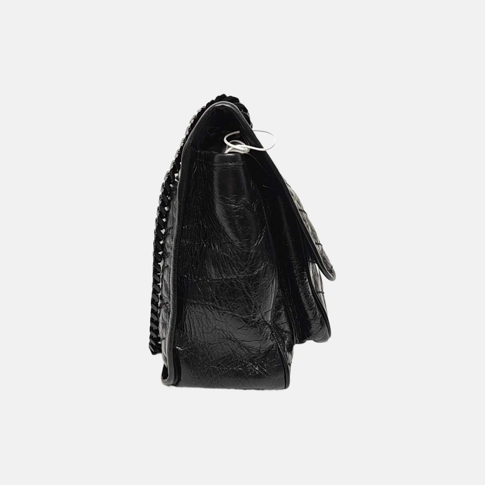 NIKI Medium Chevron Calfskin Black