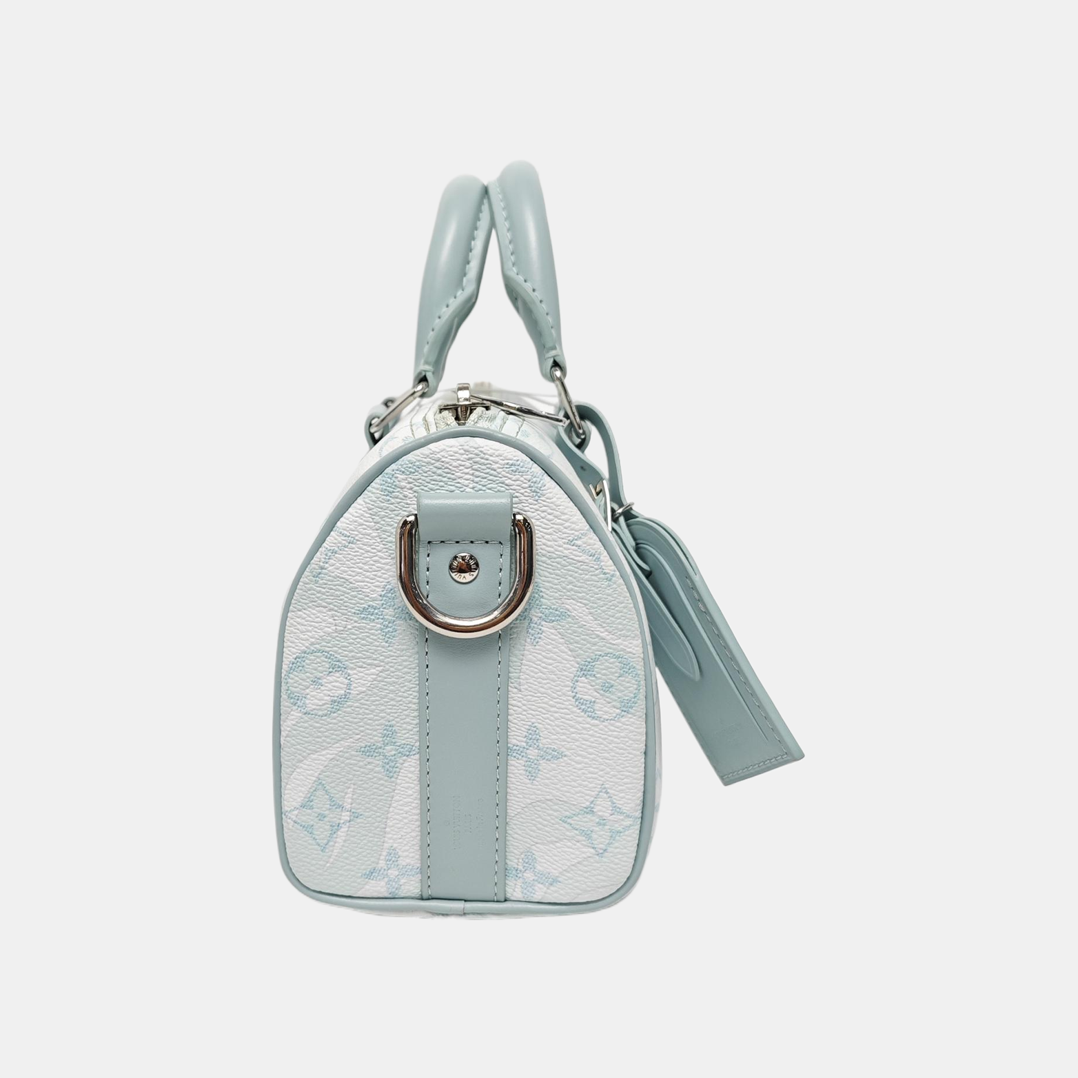KEEPALL 25 Monogram Coated Canvas Blue