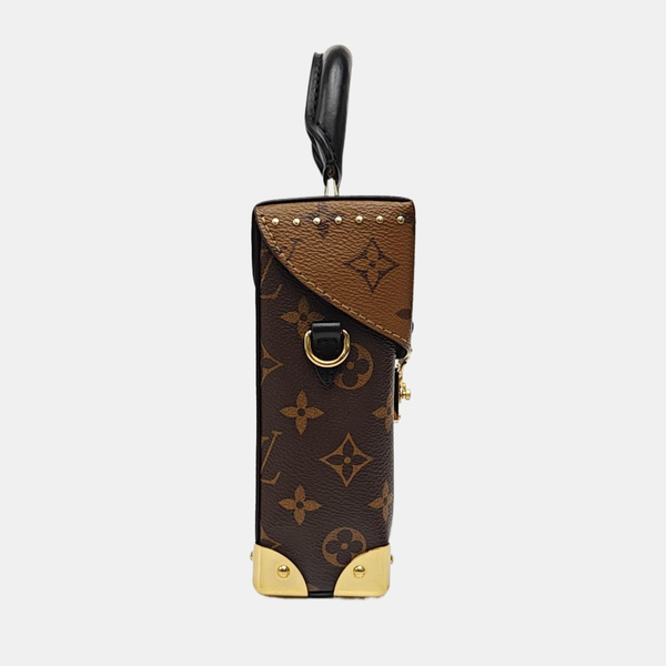 CAMERA BOX Monogram Coated Canvas Brown