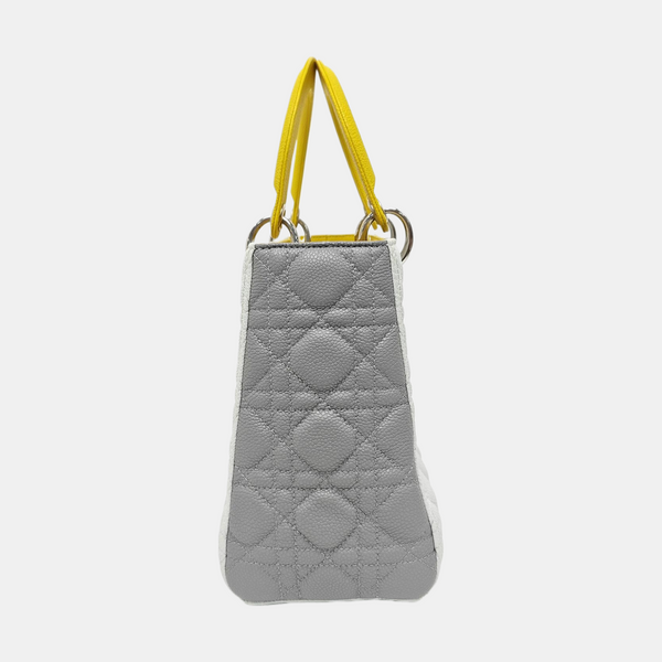Lady Dior Medium Cannage Calfskin Blue