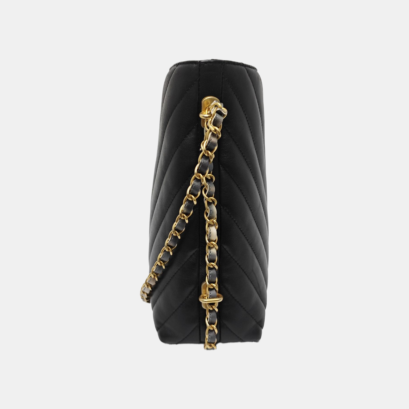 Chevron Lambskin Black