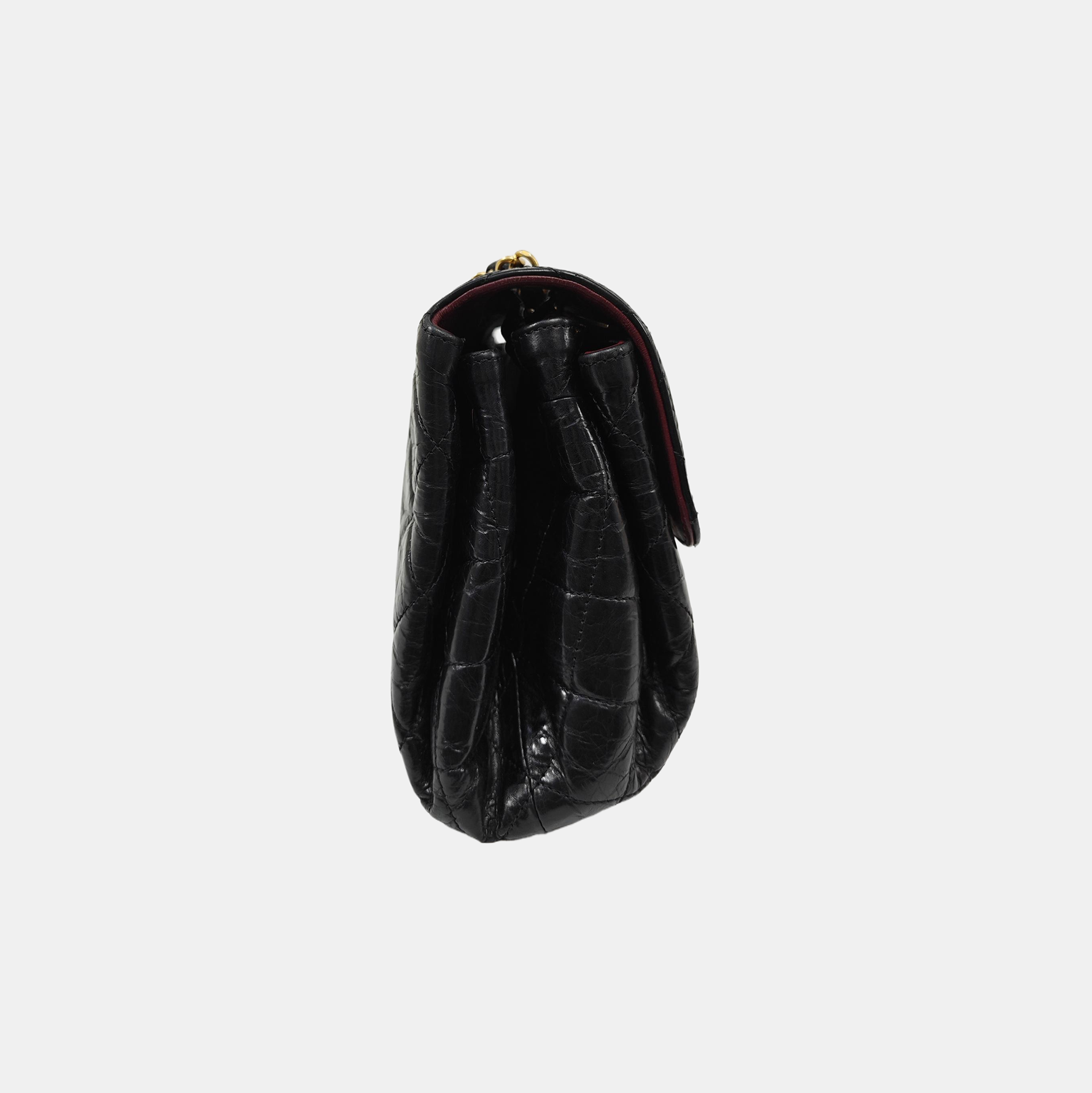 Quilted Calfskin Shoulder Bag Black
