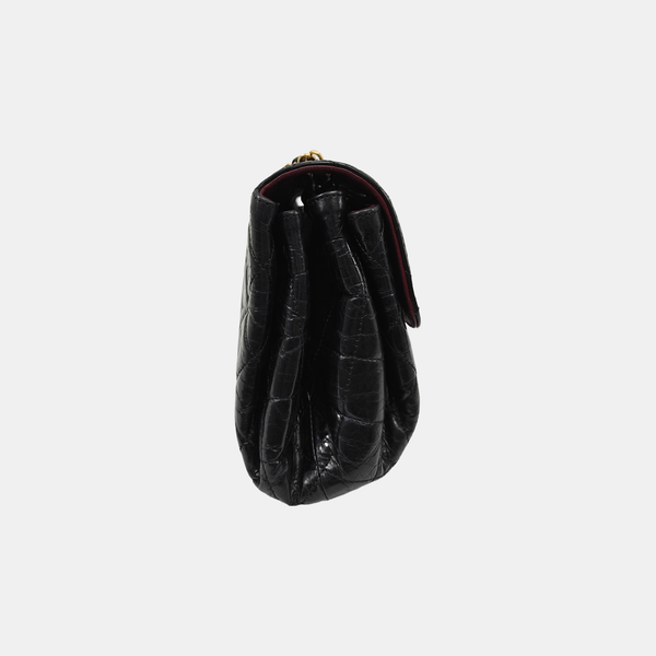Quilted Calfskin Shoulder Bag Black