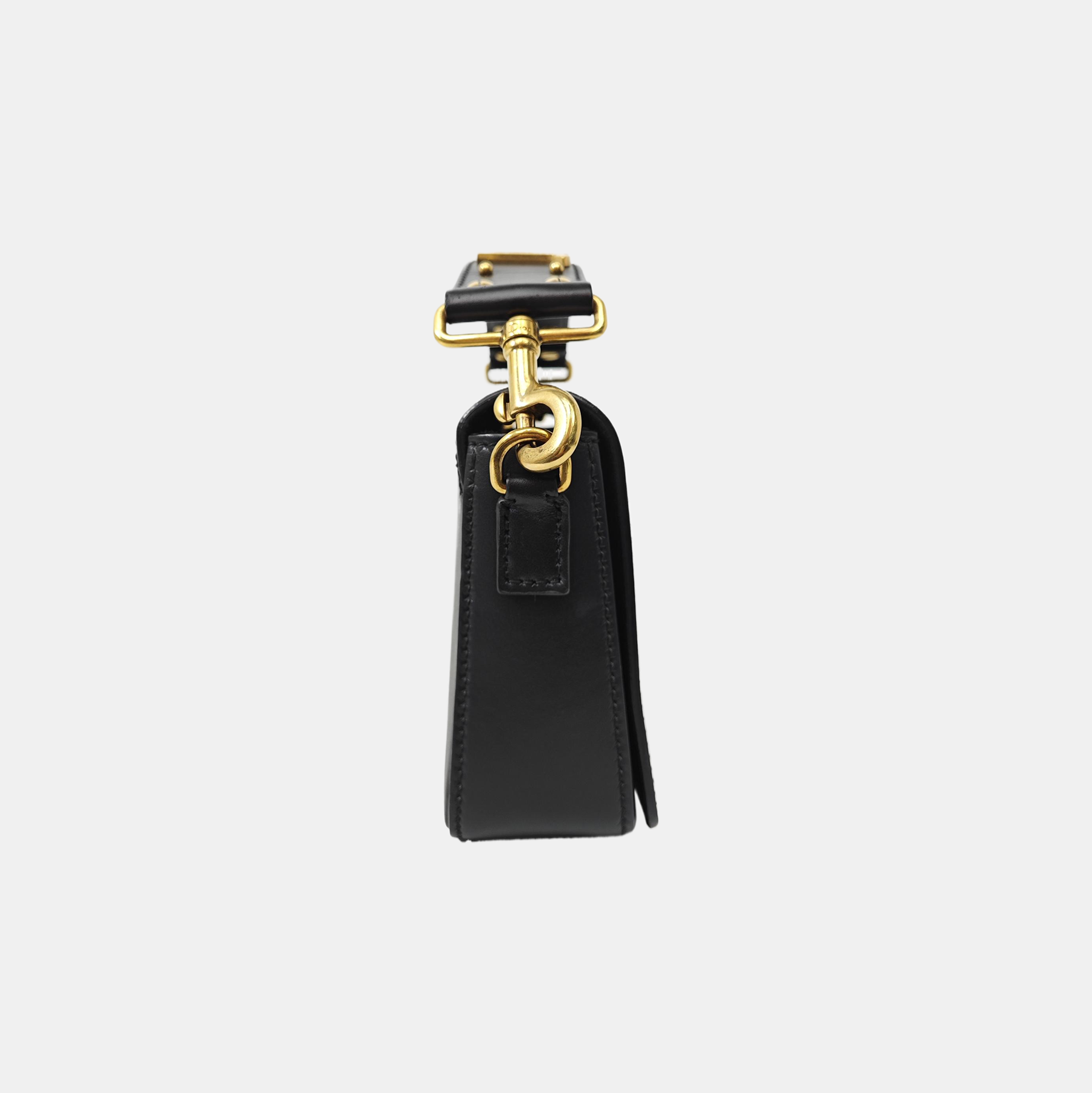 Calfskin Top Handle Bag Black