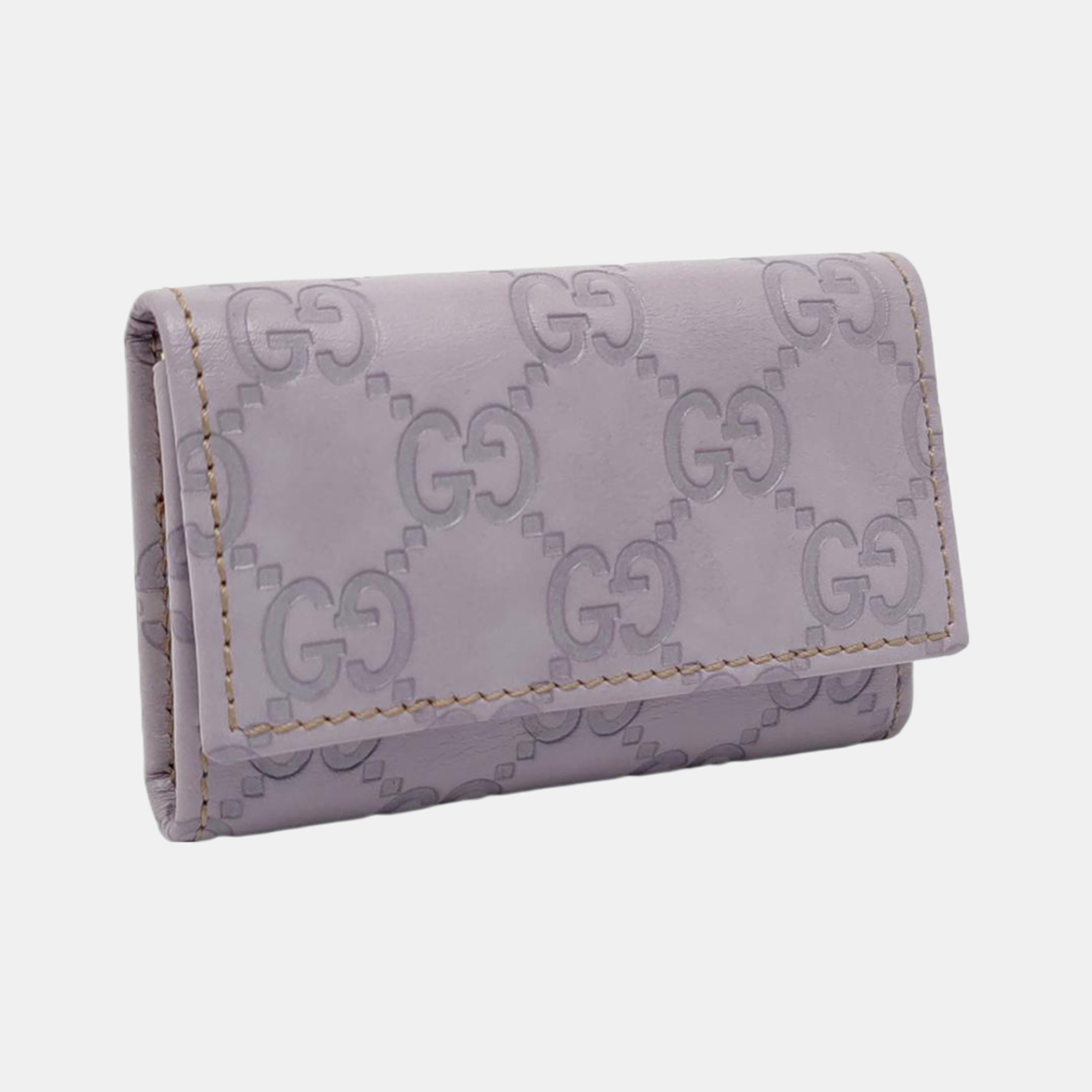 Monogram Calfskin Key Pouch Purple