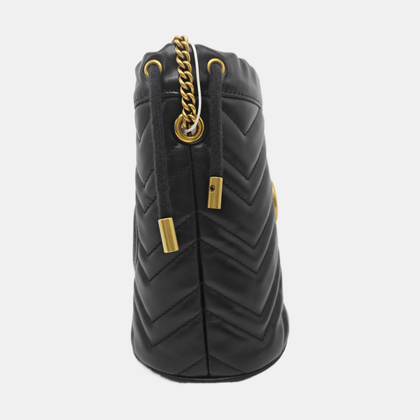 GG Marmont Mini Quilted Calfskin Black