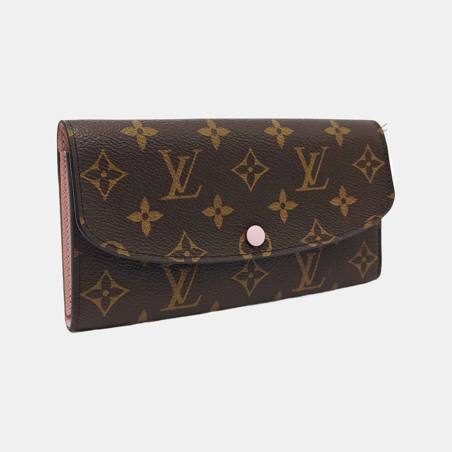 EMILIE Monogram Coated Canvas Brown Wallet