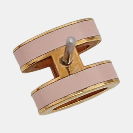 Pop H Metal Rose Gold Stud Earrings