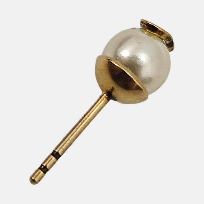 Dior Tribales Metal White Stud Earrings