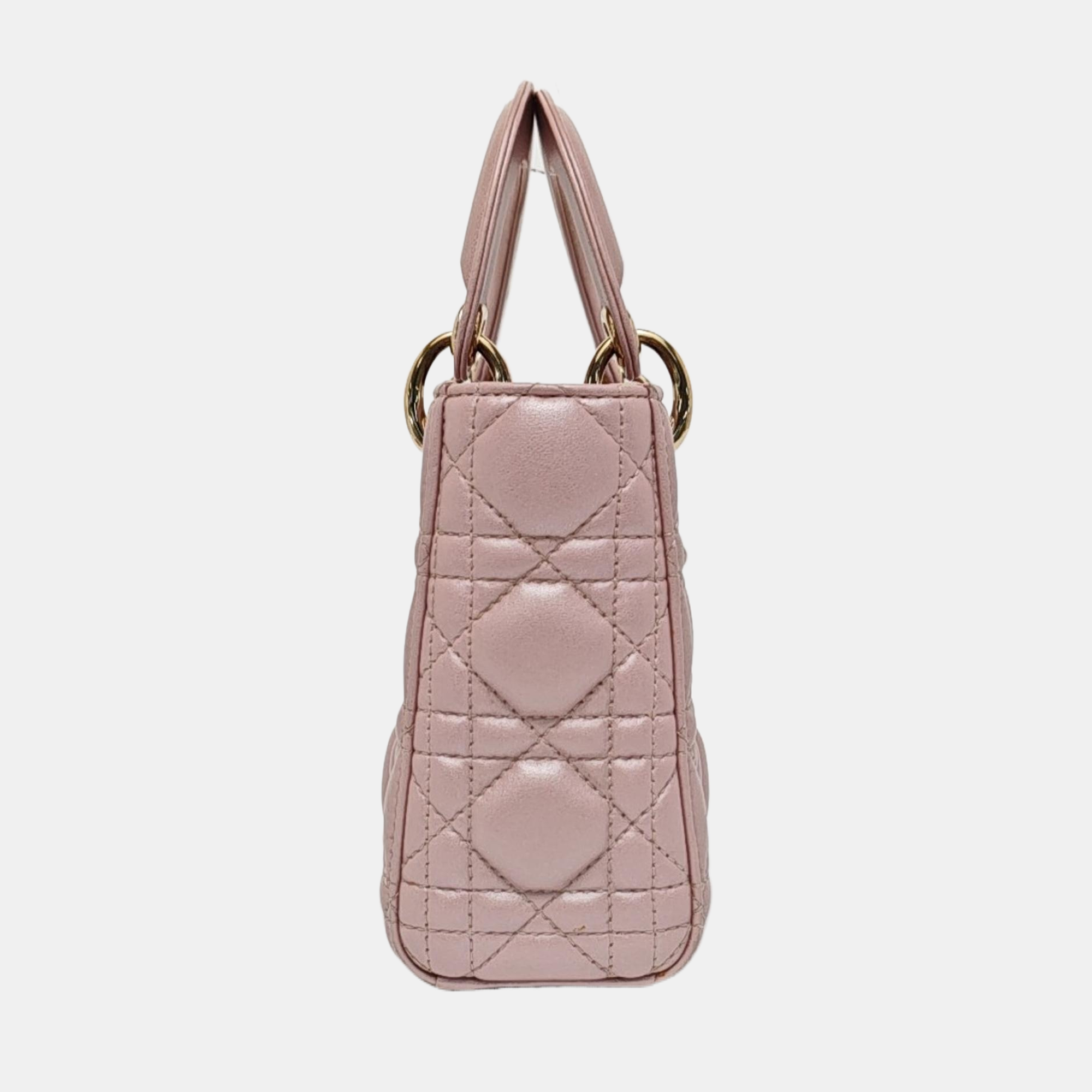 Lady Dior Mini Cannage Lambskin Pink