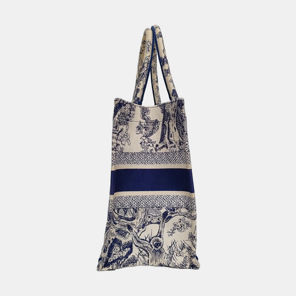 Authenticated pre-owned  Book Tote Medium Canvas Blue - Tote Bag at Looply