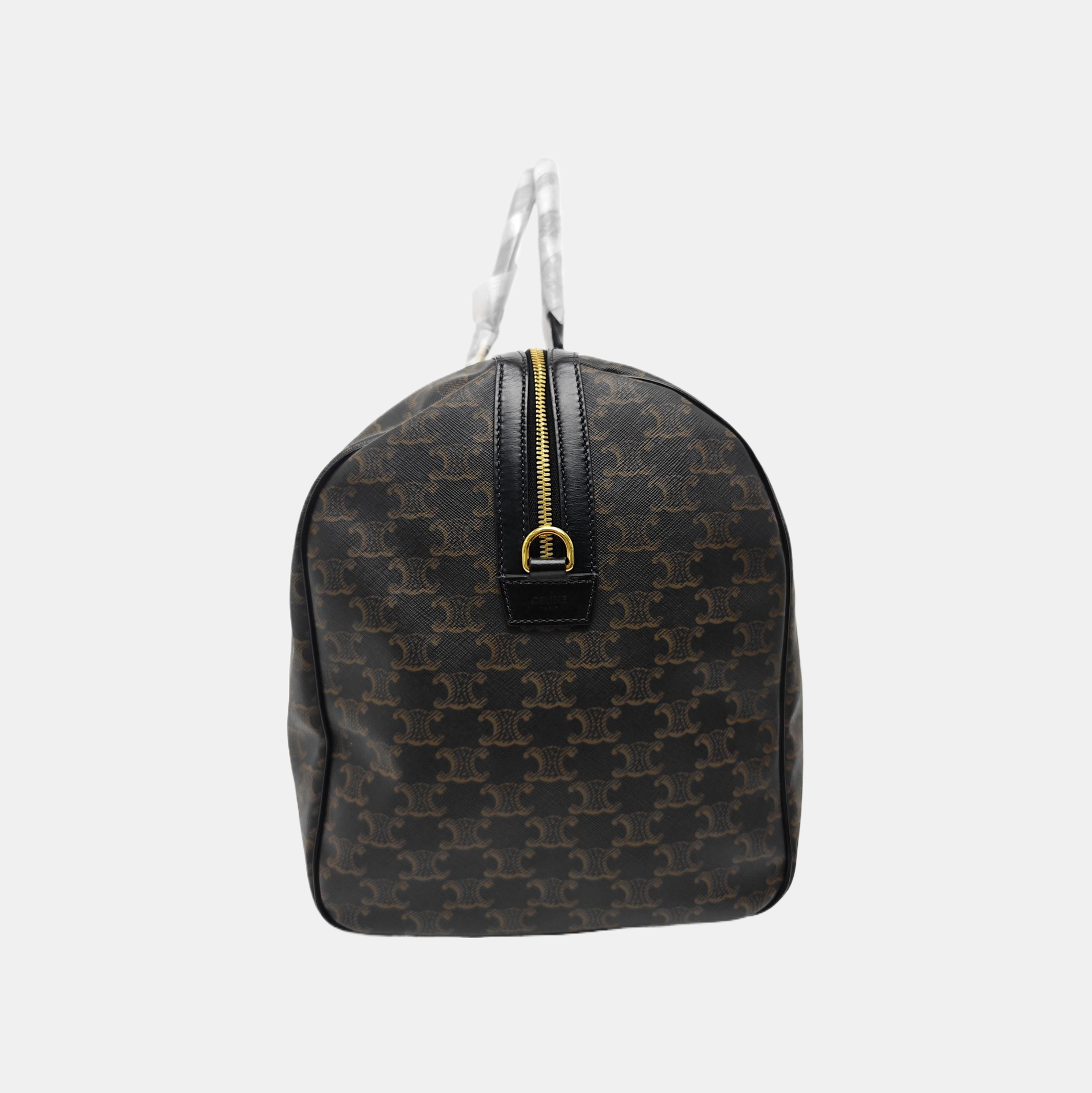 Coated Canvas Shoulder Bag Large Black