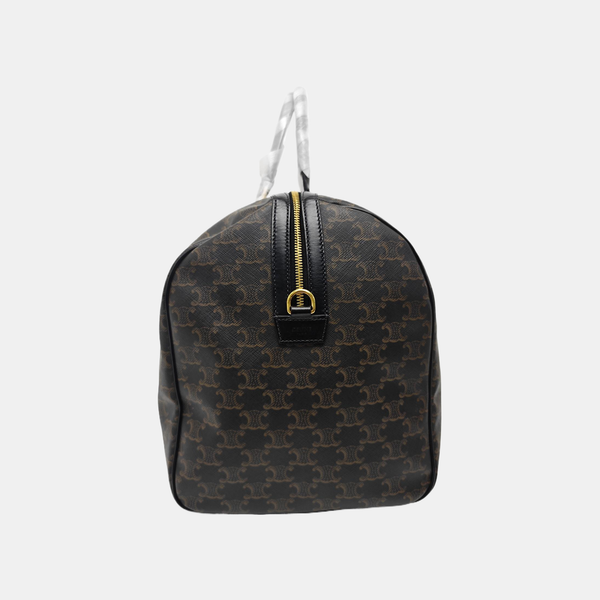 Coated Canvas Shoulder Bag Large Black