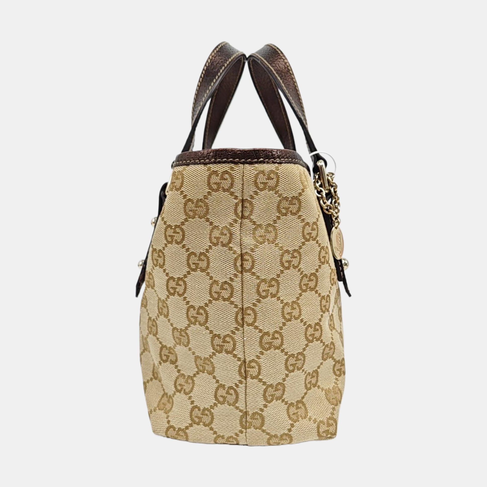 Monogram Canvas Tote Bag Beige