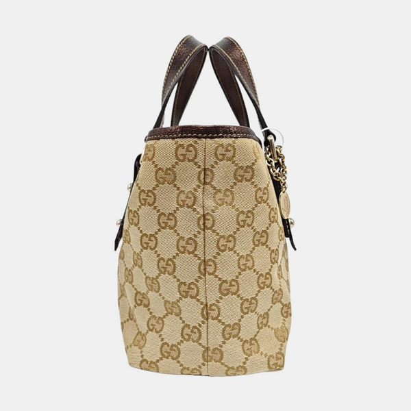 Monogram Canvas Tote Bag Beige