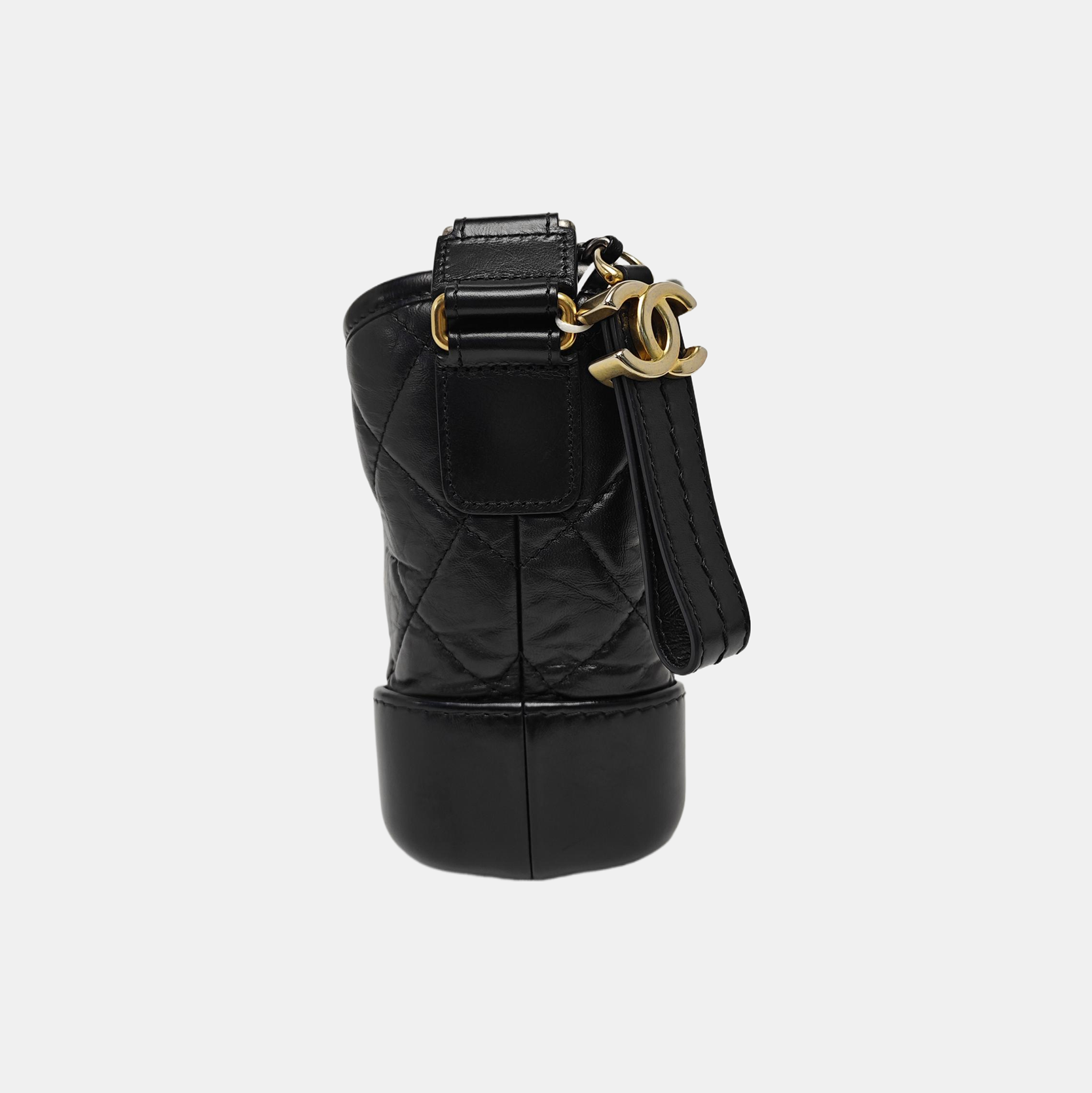 GABRIELLE Small Quilted Calfskin Black