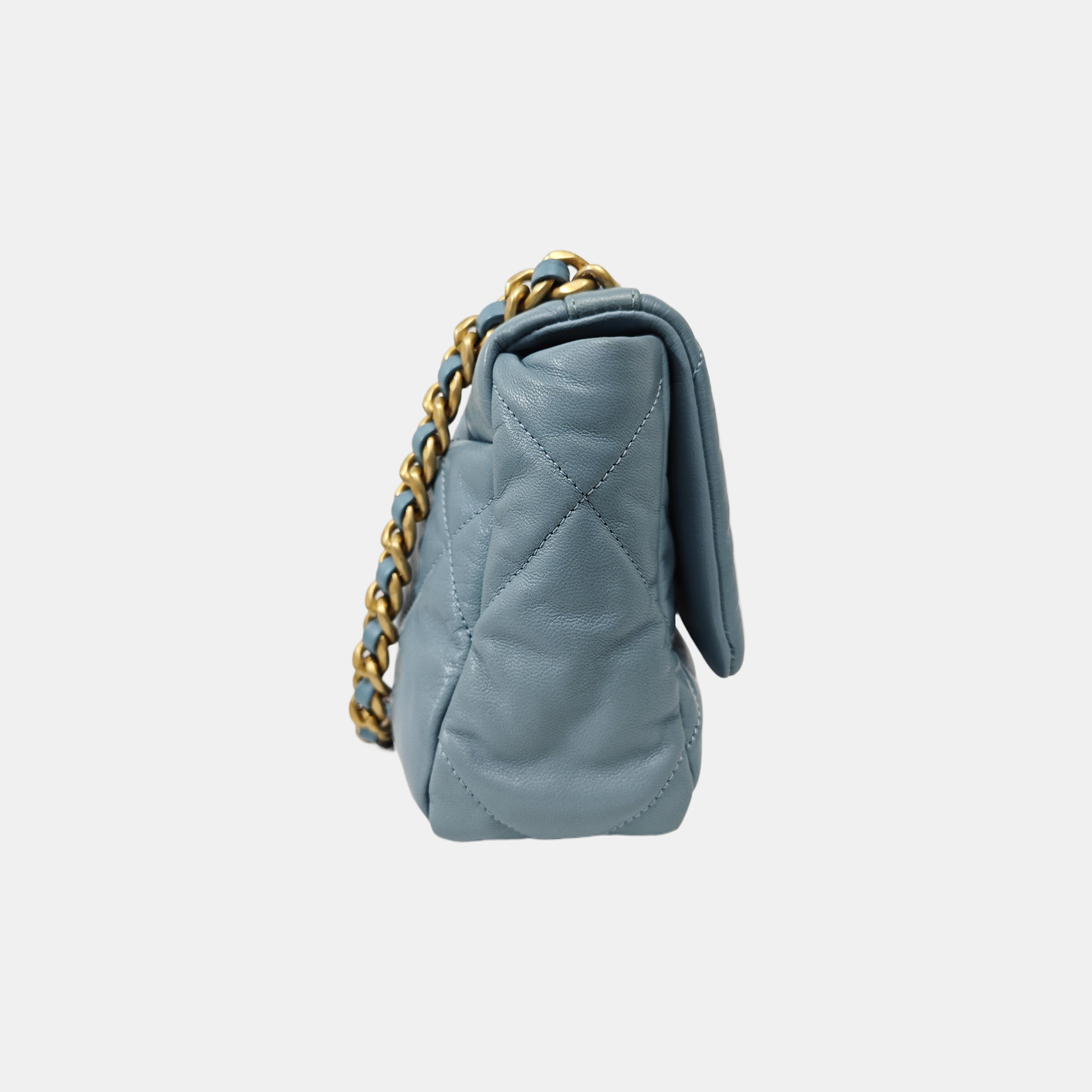 CHANEL 19 Small Quilted Lambskin Blue