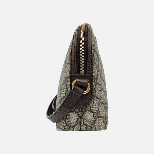 Ophidia Small Monogram Coated Canvas Beige