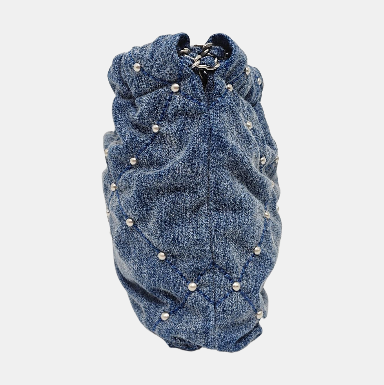 CHANEL 22 Mini Quilted Denim Blue