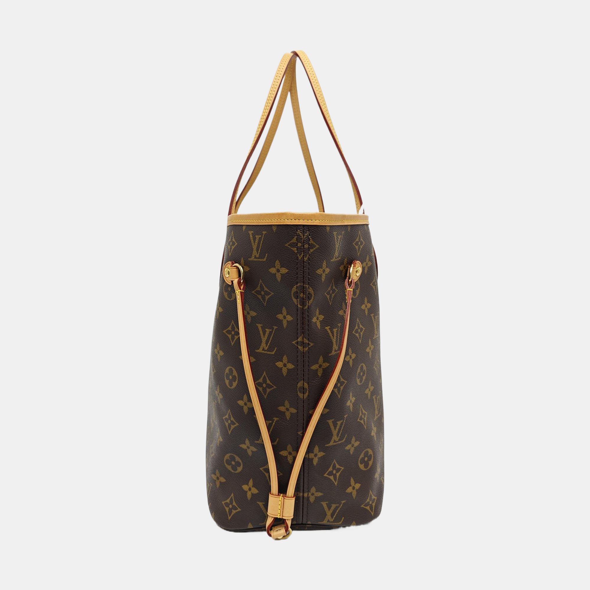 NEVERFULL MM Monogram Coated Canvas Brown