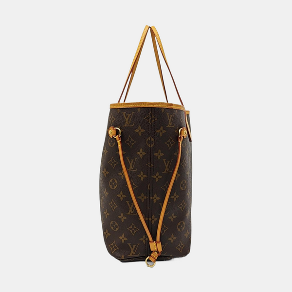 NEVERFULL MM Monogram Coated Canvas Brown