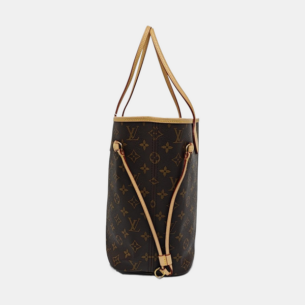 NEVERFULL MM Monogram Coated Canvas Brown