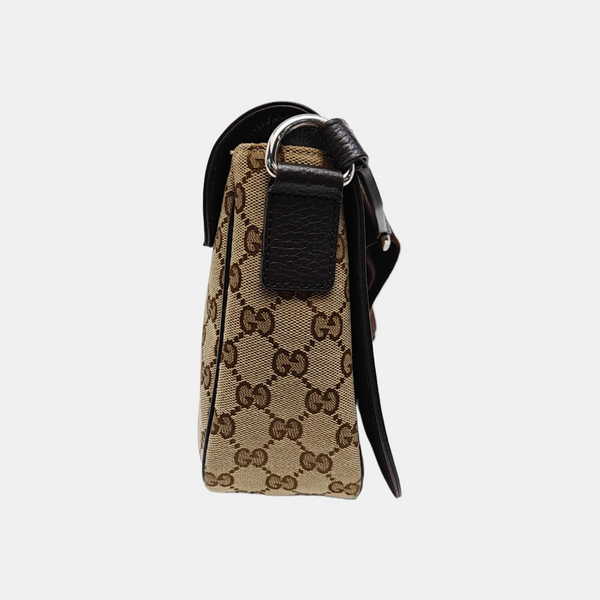 Monogram Canvas Shoulder Bag Brown