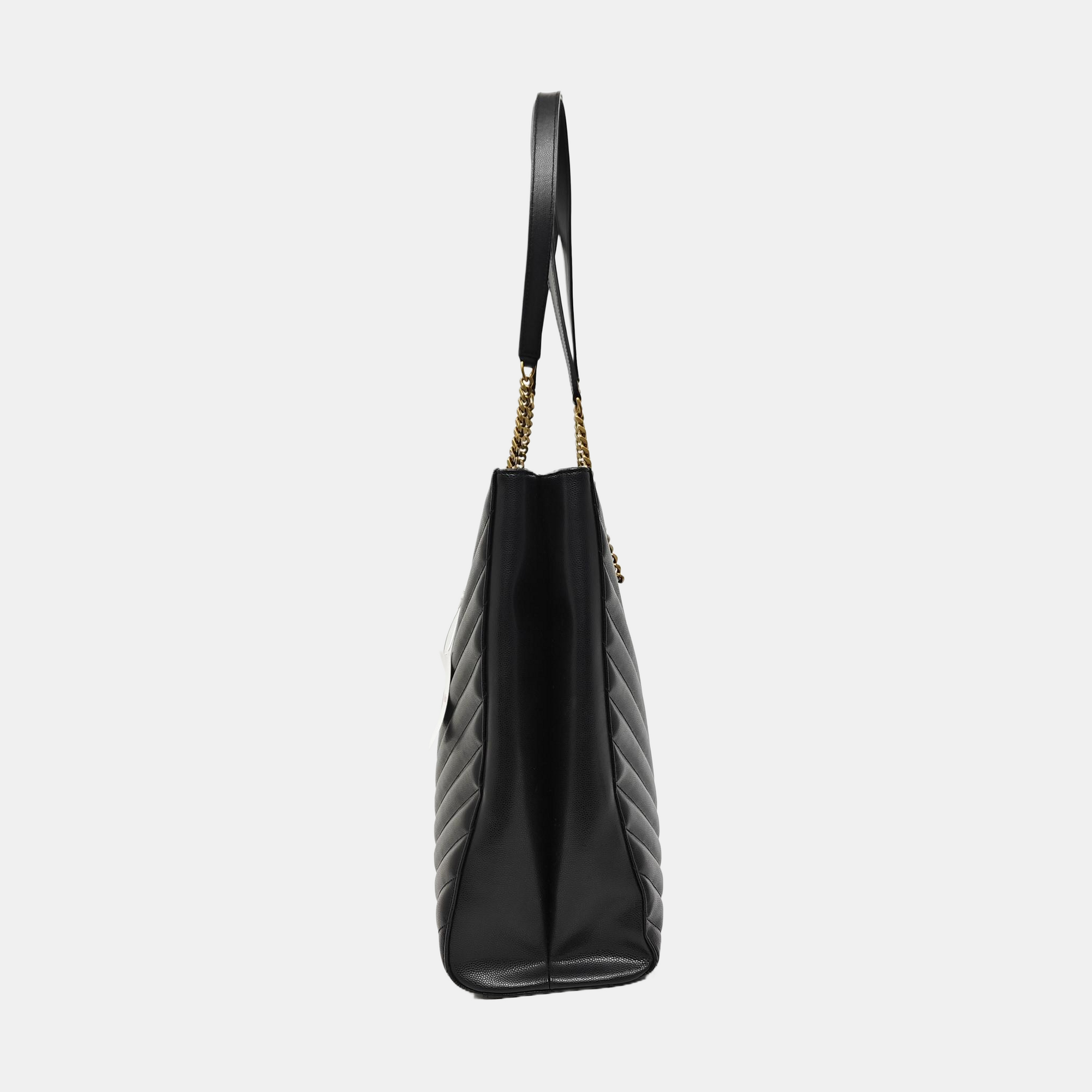 TRIBECA Chevron Calfskin Black
